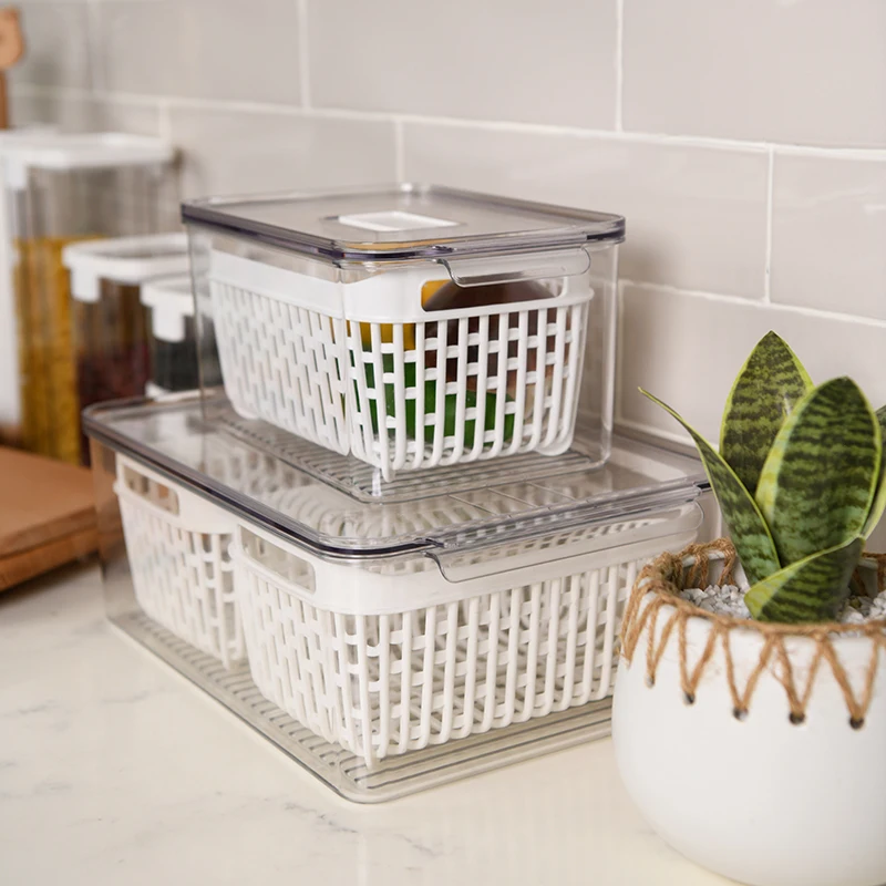 hot selling plastic Drain basket Kitchen Drying Rack with cover
