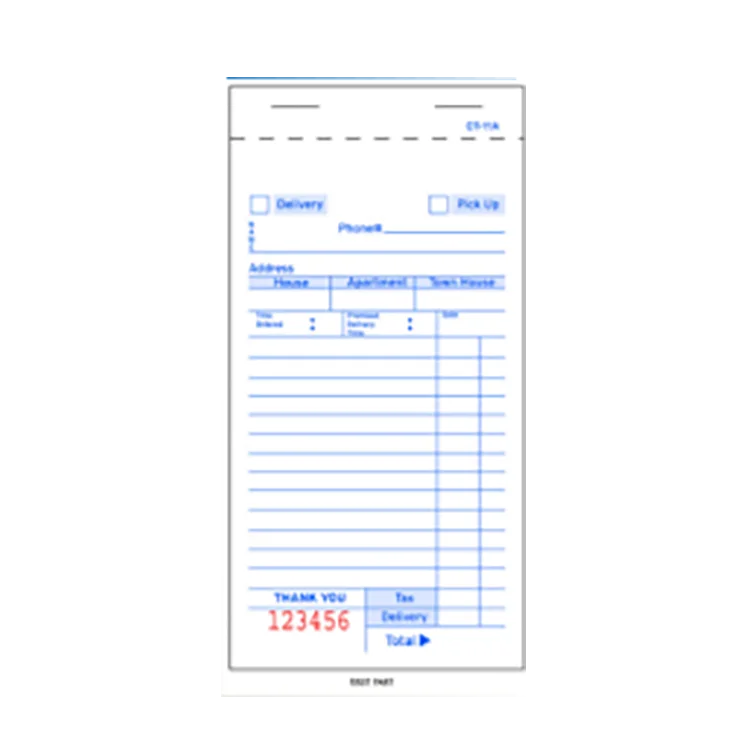 
CT-11A guest check Christmas promotion 