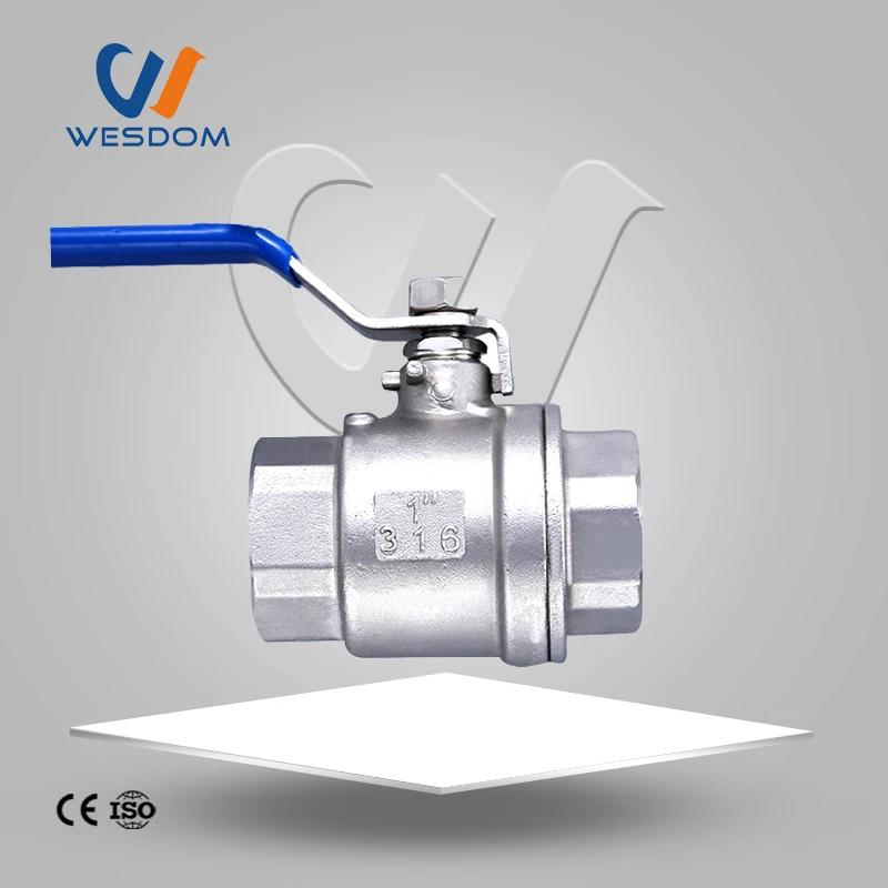 2023 Manufacturer Screw 304 Stainless Steel 1/4 Manual Price 1000 WOG 2 Piece Ball Valve