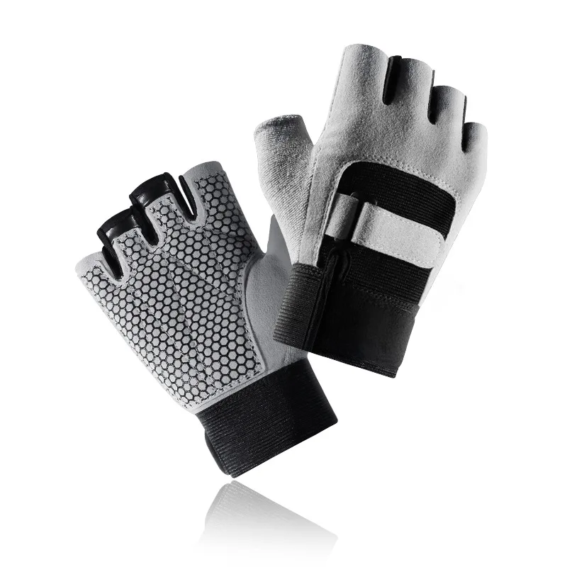 
Outdoor sports fitness weightlifting bicycle half-finger anti-skid gloves 