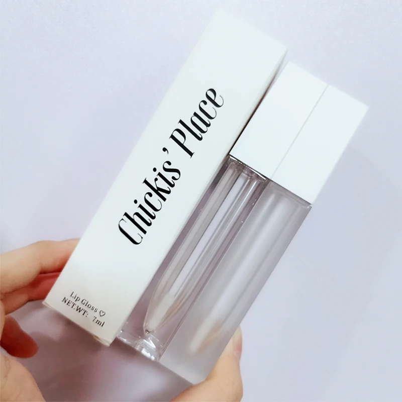 7ml lip tint bottle pink luxury custom with box logo frosted empty lipstick rose gold black square empty lipstick containers