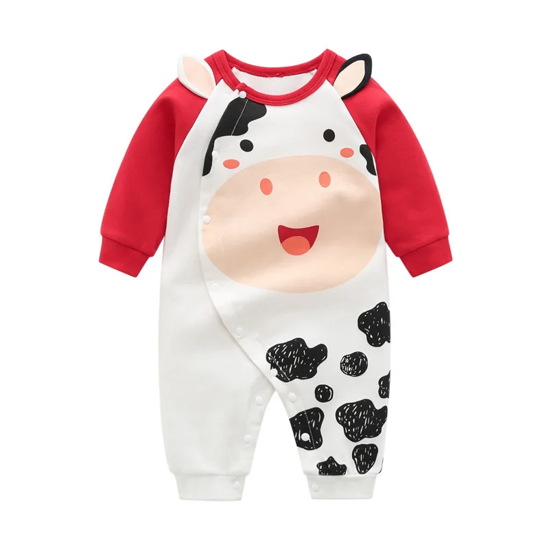 Весенне-осенний Детский комбинезон с диагональным вырезом, детская одежда для скалолазания, Одежда для новорожденных 3-12 месяцев