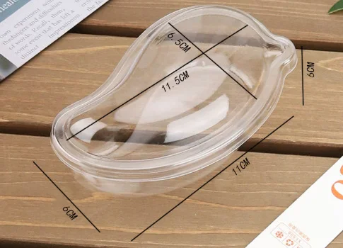 Transparent Plastic Mango Shaped Blister Mousse Cake Dessert Box Plastic Baking Packaging Boxes