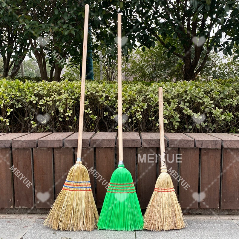 Чистка щипцы для дома, с короткой ручкой, кукурузное сорго, твердая дорога, старомодная строительная площадка, уборка двора