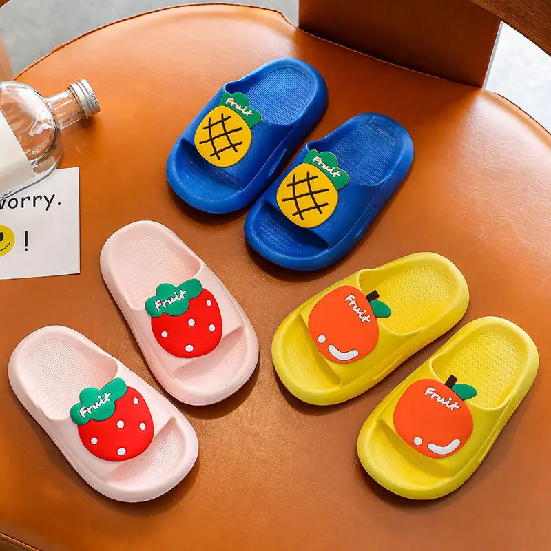 Cute super soft in the cloud waterProof children slides slippers kids outdoor thick-soled open toe beach shoes for boy and girl