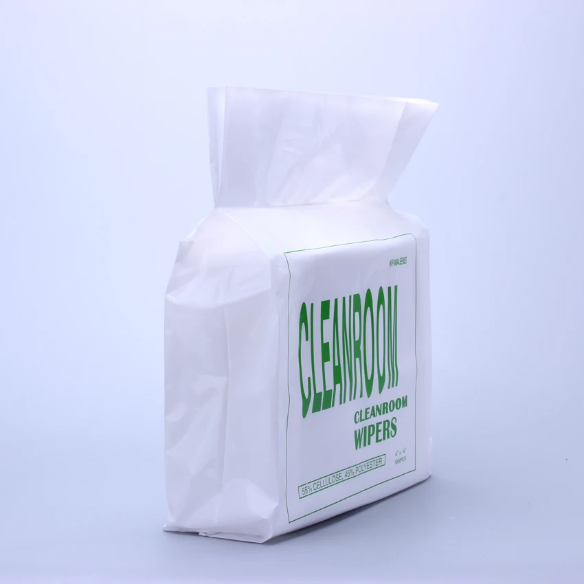 Wip-0604 Cellulose Polyester Lint Free Cleaning Wipes Paper Industrial Nonwoven Cleanroom Wipers For Cleaning Dust Oil Grease
