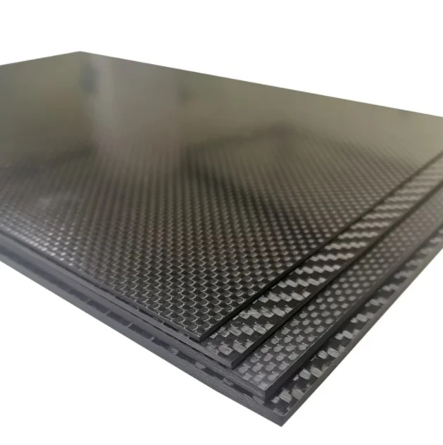 2024 China No.1 High Quality Cheap Price 100% Plain Woven Carbon Fiber laminate Sheet metal cnc cutting 0.2-0.3mm