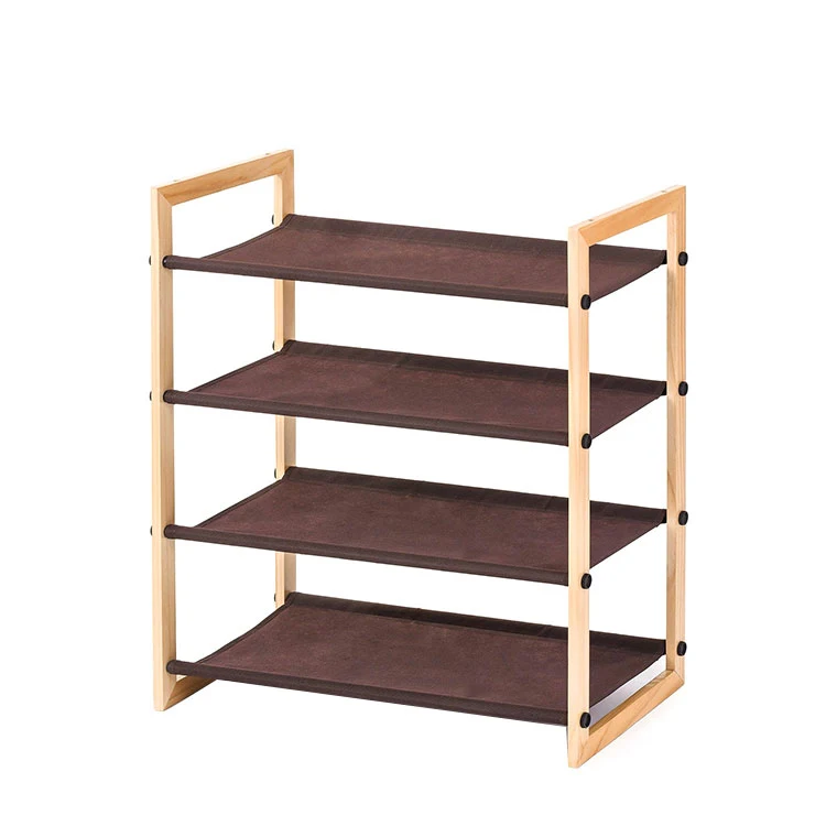4-tiers  Shoe Organizer Rack, Simple Shoe Shelf with NON-WOVEN Design for Home