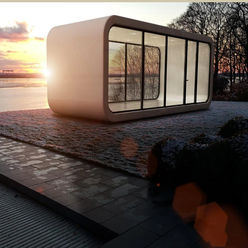 2024 Outdoor Office Pod Homes Prefabricated Modern Mobile Cabin Prefab House Capsule Home for Glamping