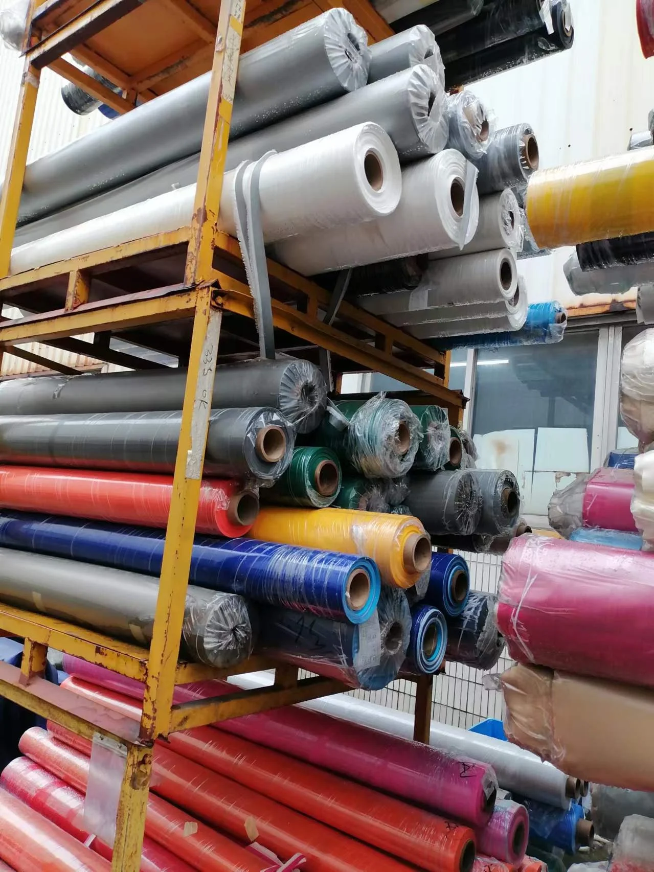 100% Polyester Tarpaulin Fabric Coated Mesh Cover Woven Plain Craft Paper PVC China Other Fabric  stocklots