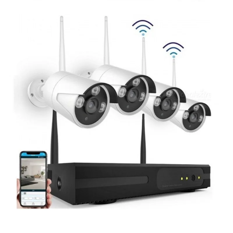 4CH 8CH Outdoor 1080p 8mp 5mp 3mp 2mp Wireless Security Set 4K NVR Kit Camera Video Surveillance CCTV Security Camera System
