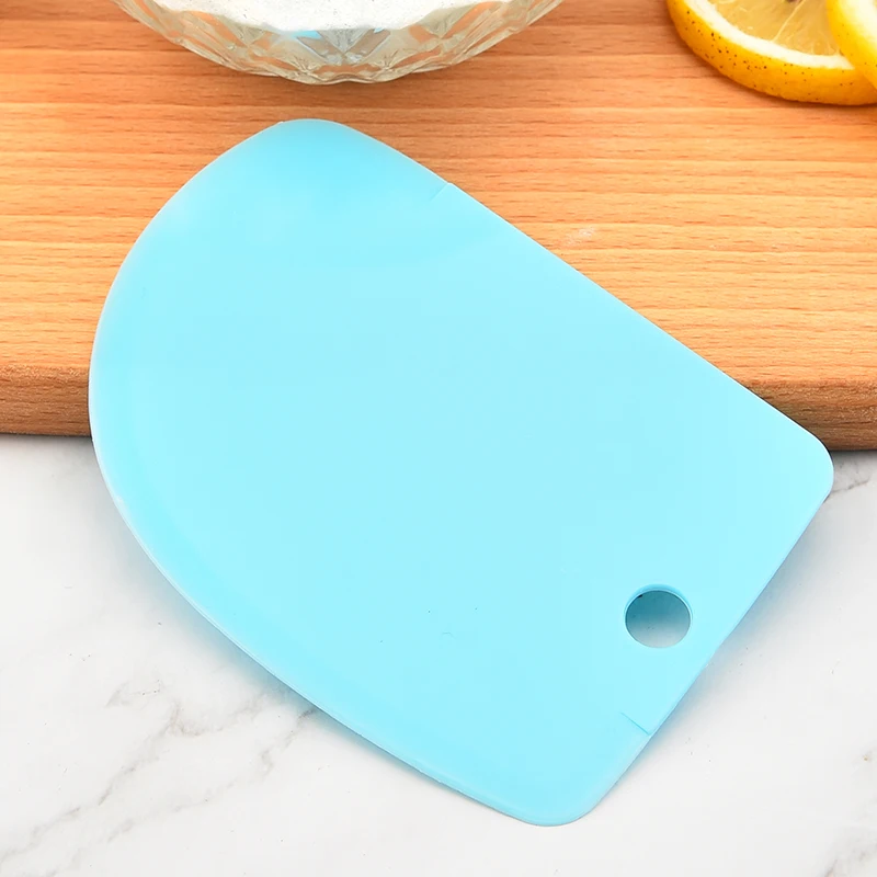 3-piece baking pastry tools plastic dough scraper cake comb cream scraper