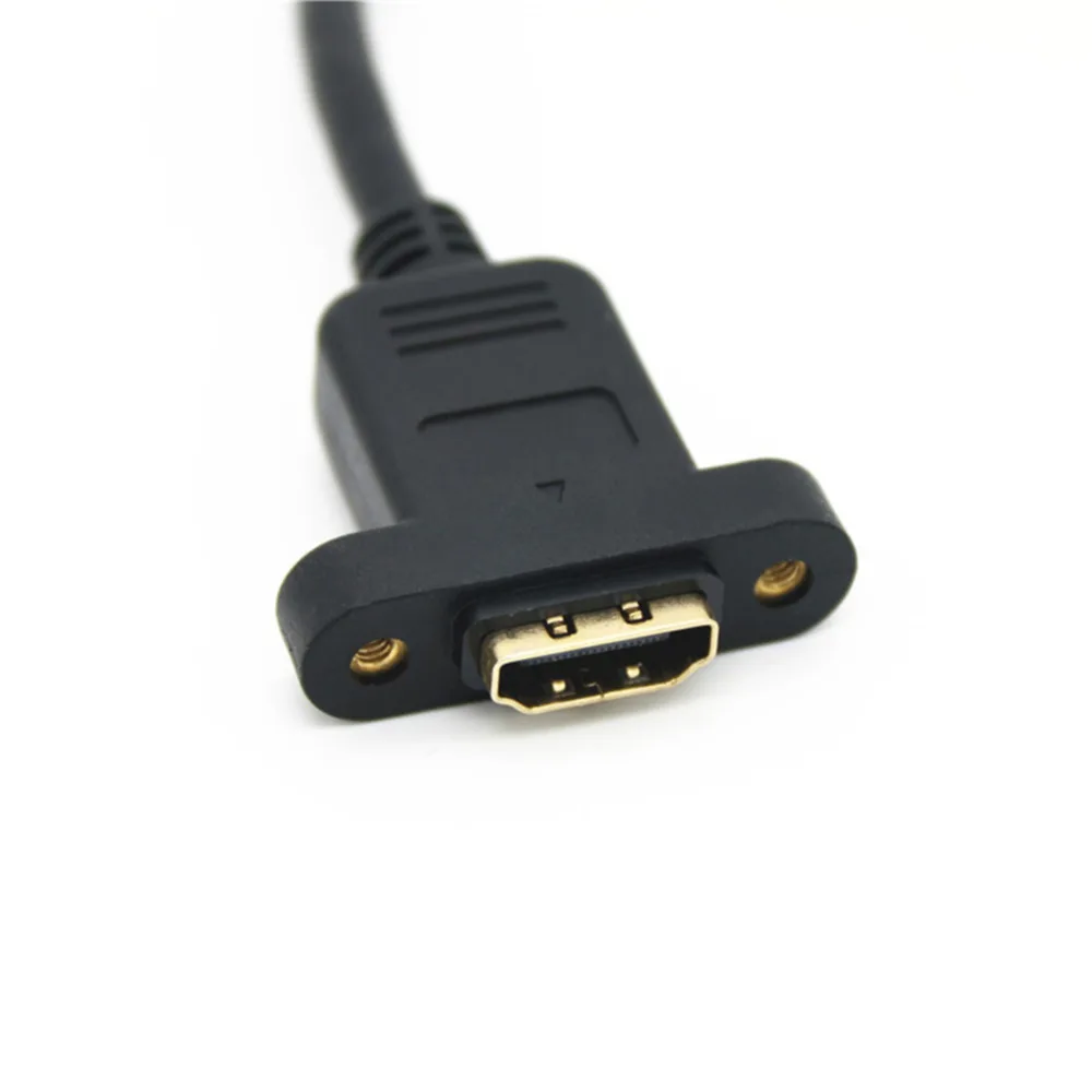 HDMI male to female extension cable with ear and screw hole can be fixed HDMI male to female extension cable 1080p