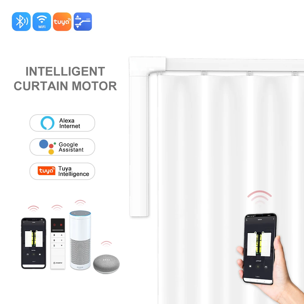 Smart Motor Curtain Opener And Closer Wireless Ceiling Road Close Curtain Of Automatic
