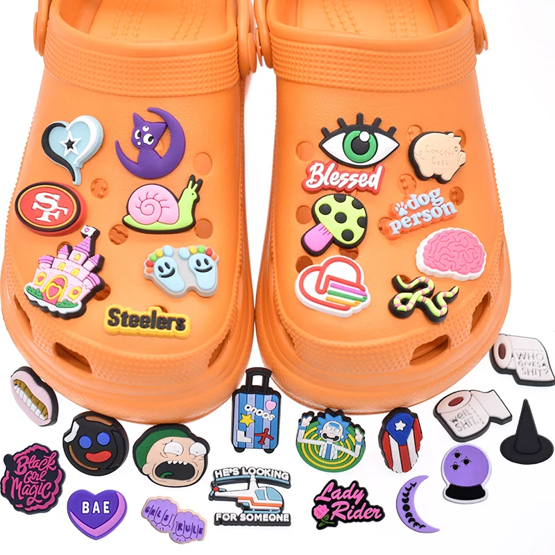 Wholesale Custom Designer Croc Charms for Shoe Decoration Wristband Accessories fit Birthday Party Favors