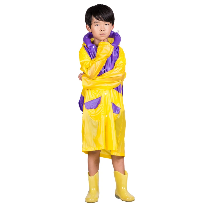 Best selling raincoat hoodie long style children rain coat for kids