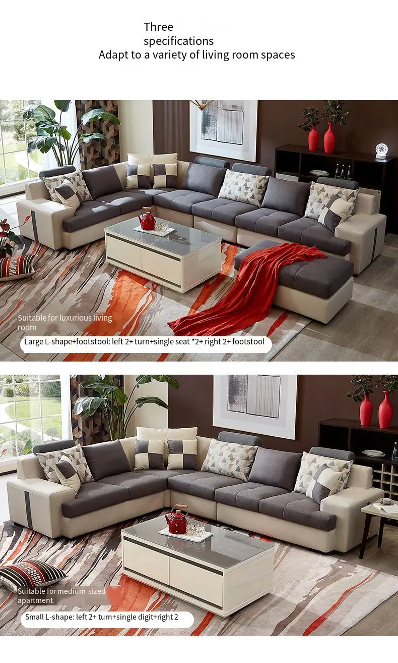 QFS41 Sofa + coffee table TV cabinet set luxury furniture living