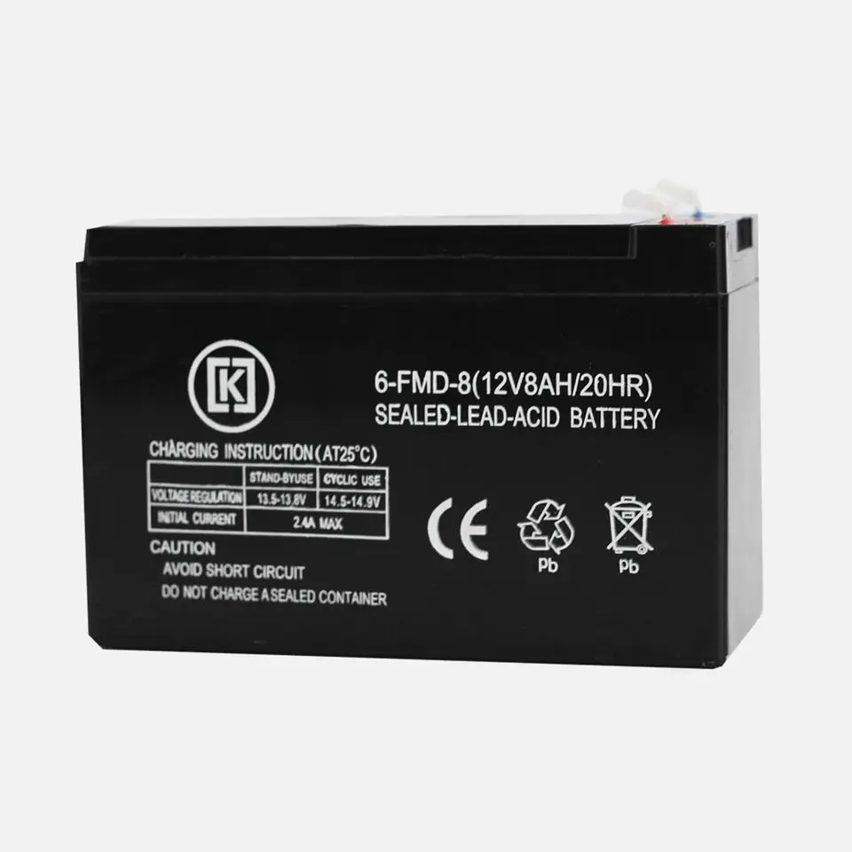 Rechargeable 12v 8ah 2.1KG Agm Deep Cycle Ups Battery Sealed Sealed Lead Acid Batteries