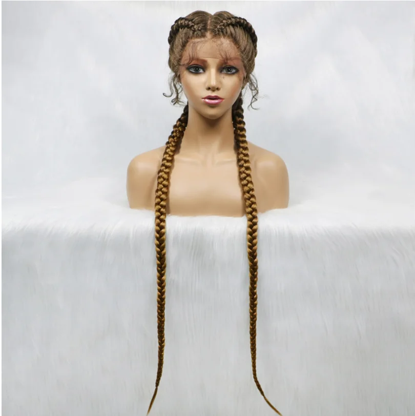 Brazilian virgin human hair cornrow braided wig for black women braided weave full lace wigs hd braided laces wigs vendors