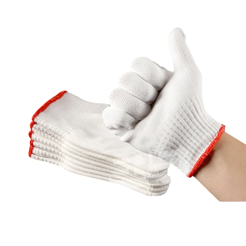 Good quality 7/10gauge bleach white cotton glove disposable cotton gloves white cotton masonic gloves