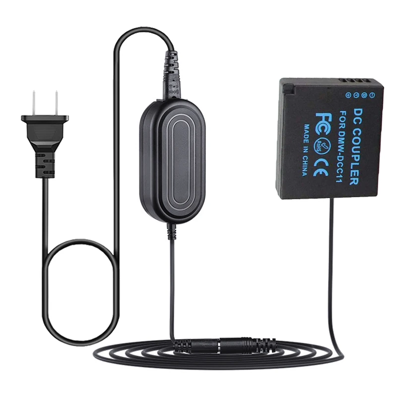 DMW-DCC11 DC Coupler BLG10 Dummy Battery Adapter Kit Replacement DMW-AC8 AC10 AC Power Adapter for Panasonic Lumix DMC-GX7 GX8