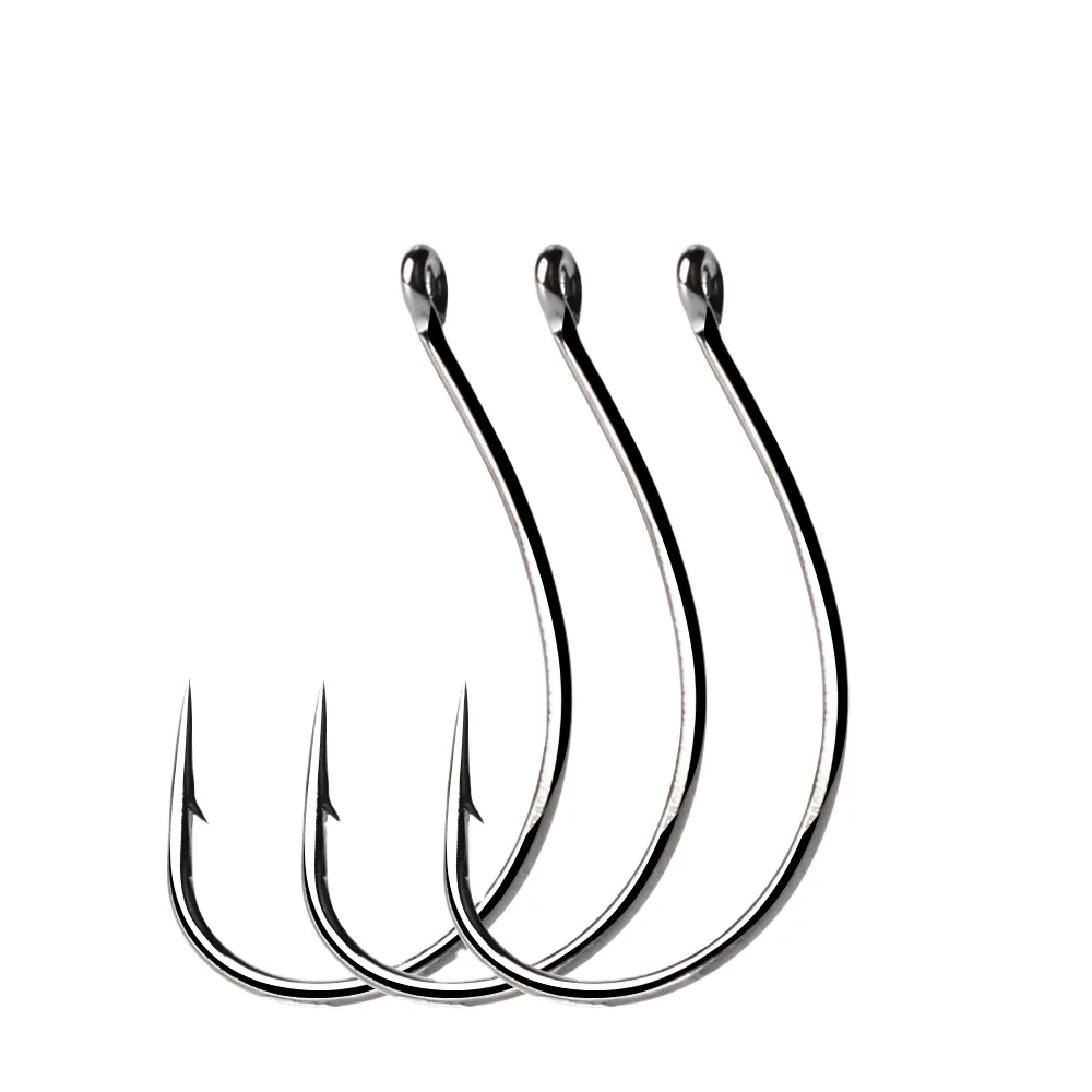 Fishking 8003A High Carbon Fishing Hooks Saltwater Sea Fishing Circled Assist Stainless Steel Fish Hooks 30pcs/bag