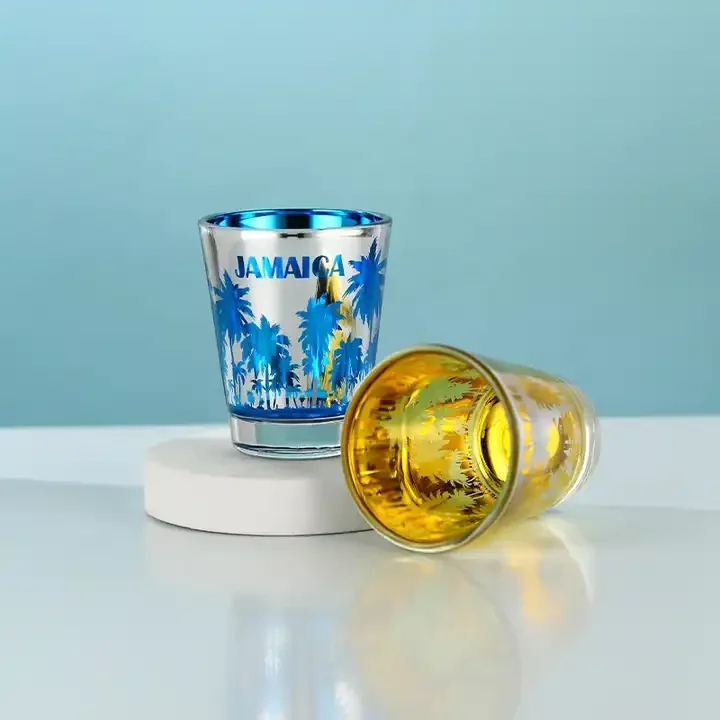 modernize Electroplated Design Custom Shot Glasses Tequila Espresso Shot Cups Tourism Souvenirs Supplies