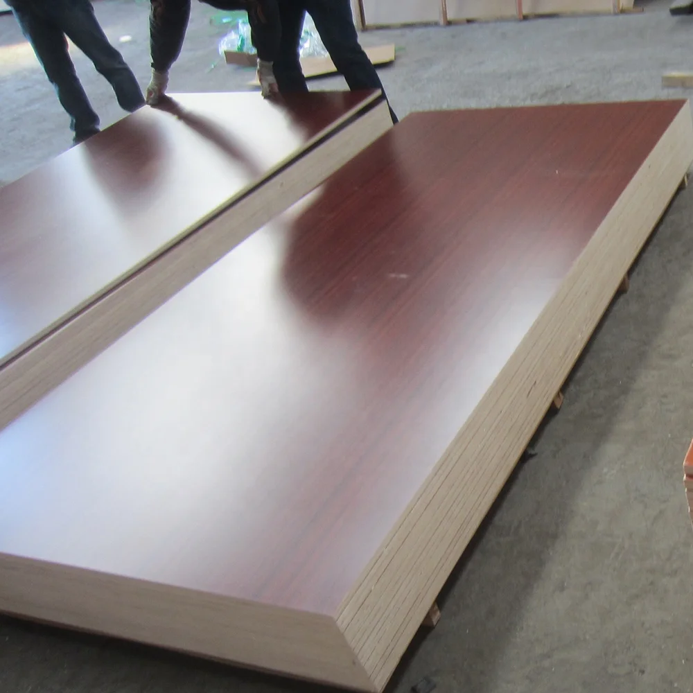High Glossy 6mm 18mm White Wood Grain Color Melamine Paper coated Laminated MDF Furniture Board For Furniture Malaysia