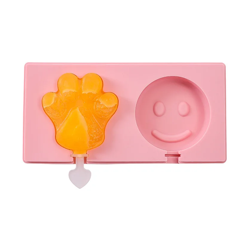 Silicone Ice Cream Moulds with lid and plastic stick Creative Ice Cream Pop Lolly Maker and Popsicle Molds Trays