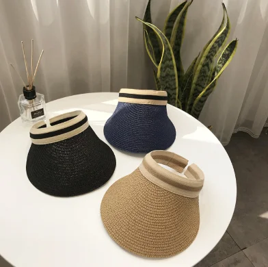 Hot Sale Cheap Personalized Summer Outing Leisure Versatile Sunscreen Empty Straw Sun Hat Visor