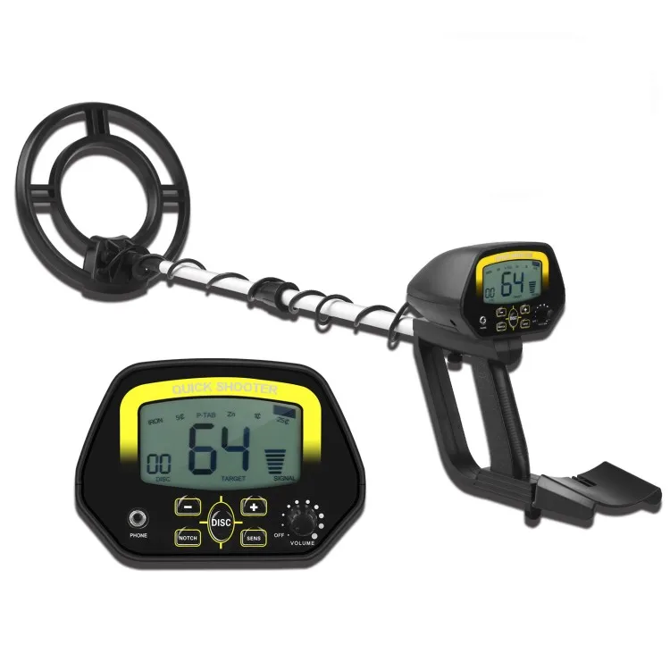 High  Underground Metal Detector 3.1-inch LCD Metal Locator Treasure-hunting Device Sensitivity Adjustable Notch & DISC