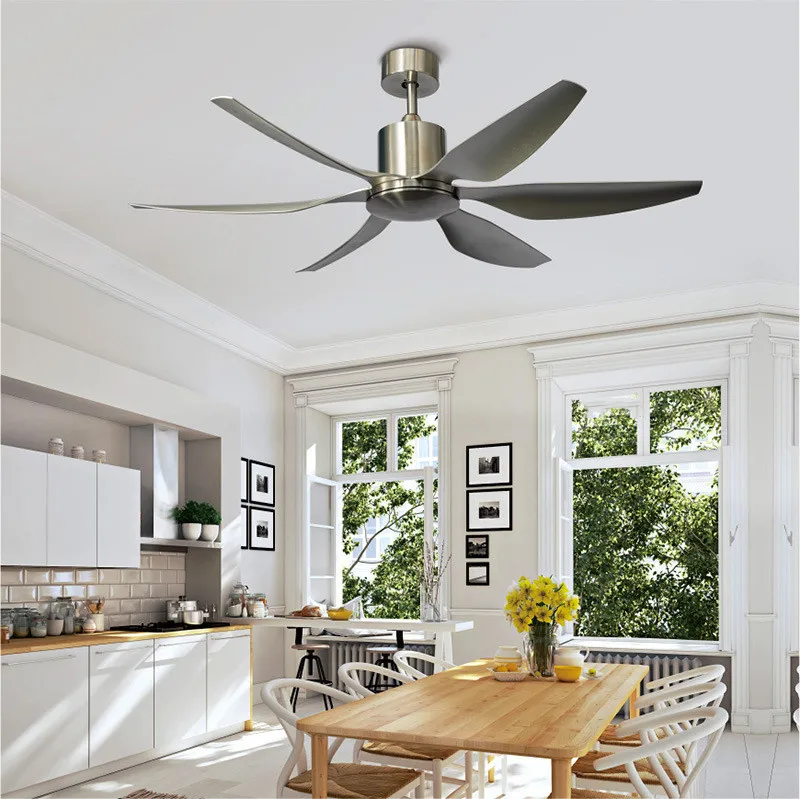Household ceiling fan with light, high wind power, DC frequency conversion and mute 66 inches