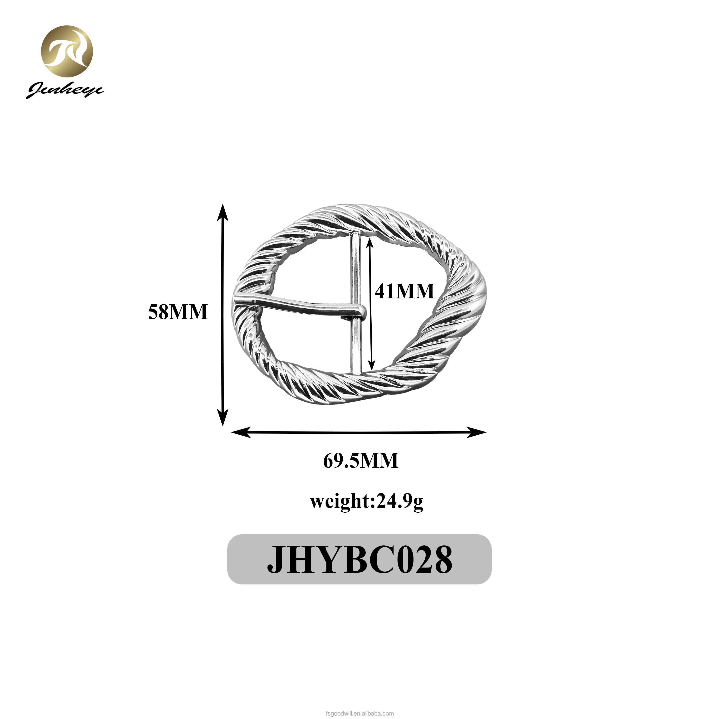 Custom Metal Belt Buckles HP Silver Big Size Wave Pattern Metal Buckle For Belts