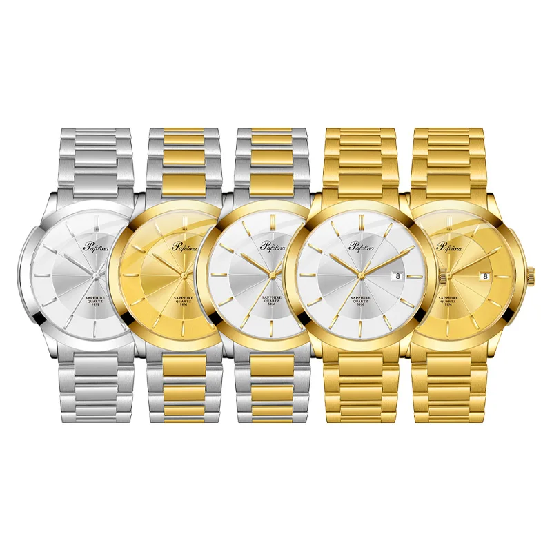 STAR RUDDER 5040ML Pafolina premium designer watches set,quartz watches men luxury,ladies gold color wrist watch 10atm