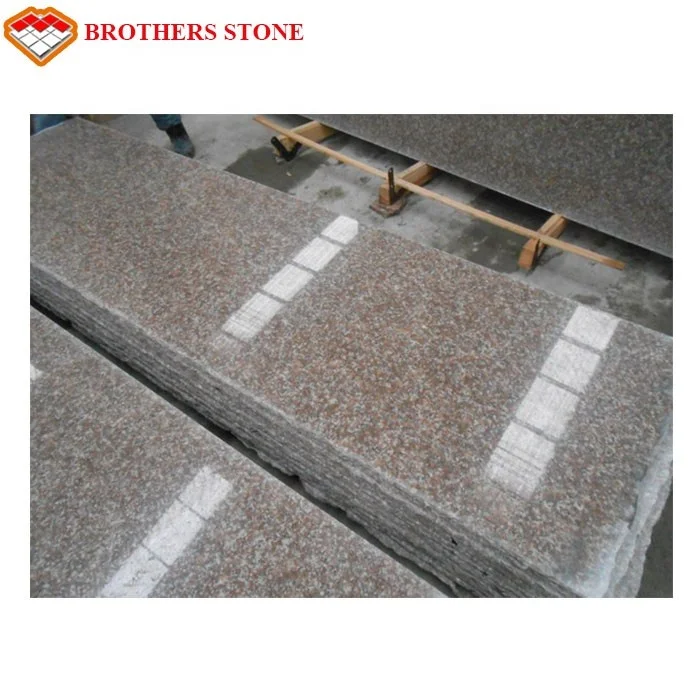 Chinese pink granite  Polished G687 Granite Slab Peach Red Granite for outdoor decoration
