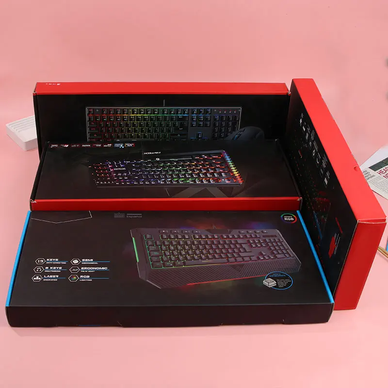 factory price make corrugated paper keyboard package box custom print logo mouse headphone boxes for consumer electronic