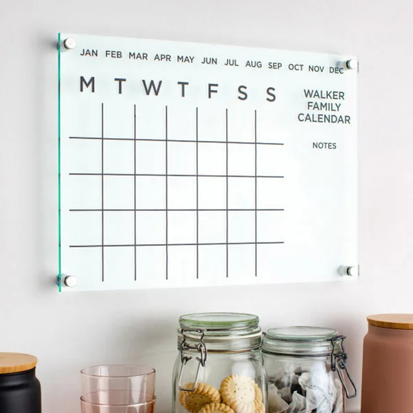 Wholesale Custom Calendar Printing Free Design Acrylic Calendar For Wall