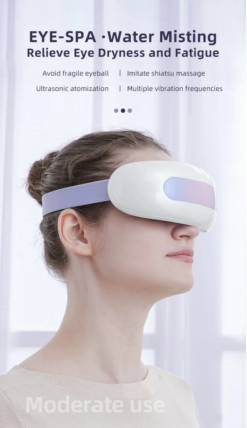 K5 Eye massager for sleeping ,Intelligent music 6d smart electric vibration equipment with heat compression