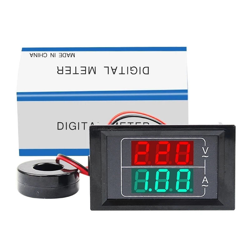 AC50-500V 220V Dual Display Voltage Current Meter Detector Meter Amperimetro LED Voltmeter Ammeter Electrical Instrument