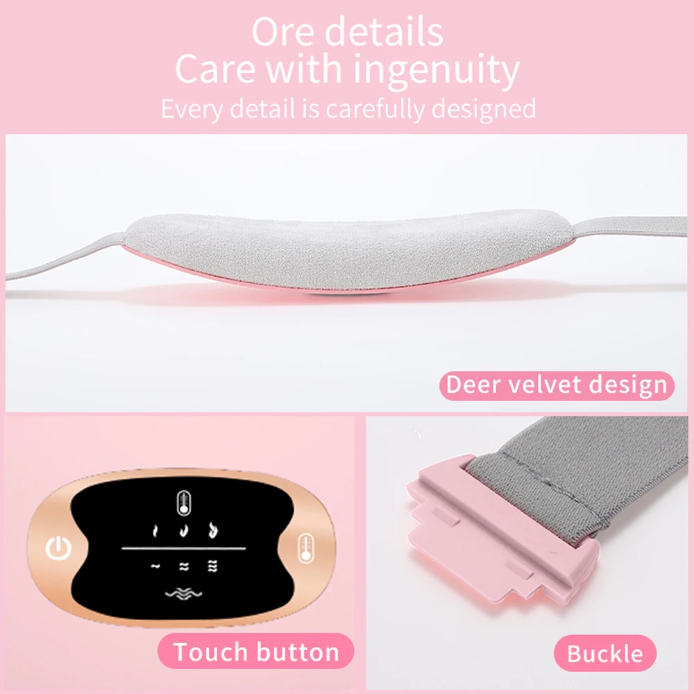 Portable Rechargeable Waist Massager Women Heating Warm Uterus Belt Menstruation Warm Uterus Belt