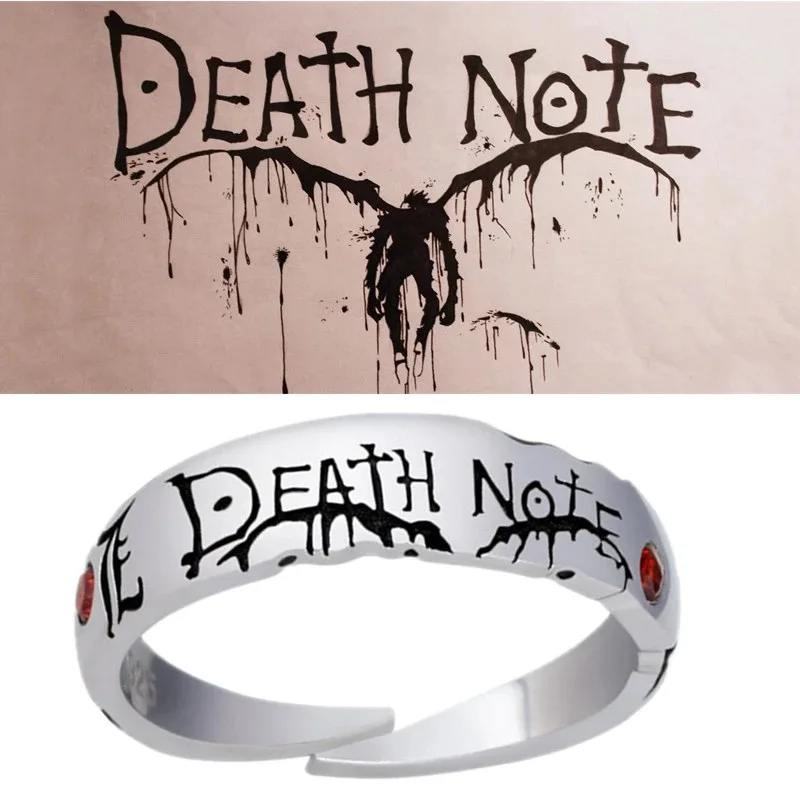 Death Note Ring Opening Finger Ring Night God Moon L Yagami Light cos Anime peripheral accessories Finger Ring