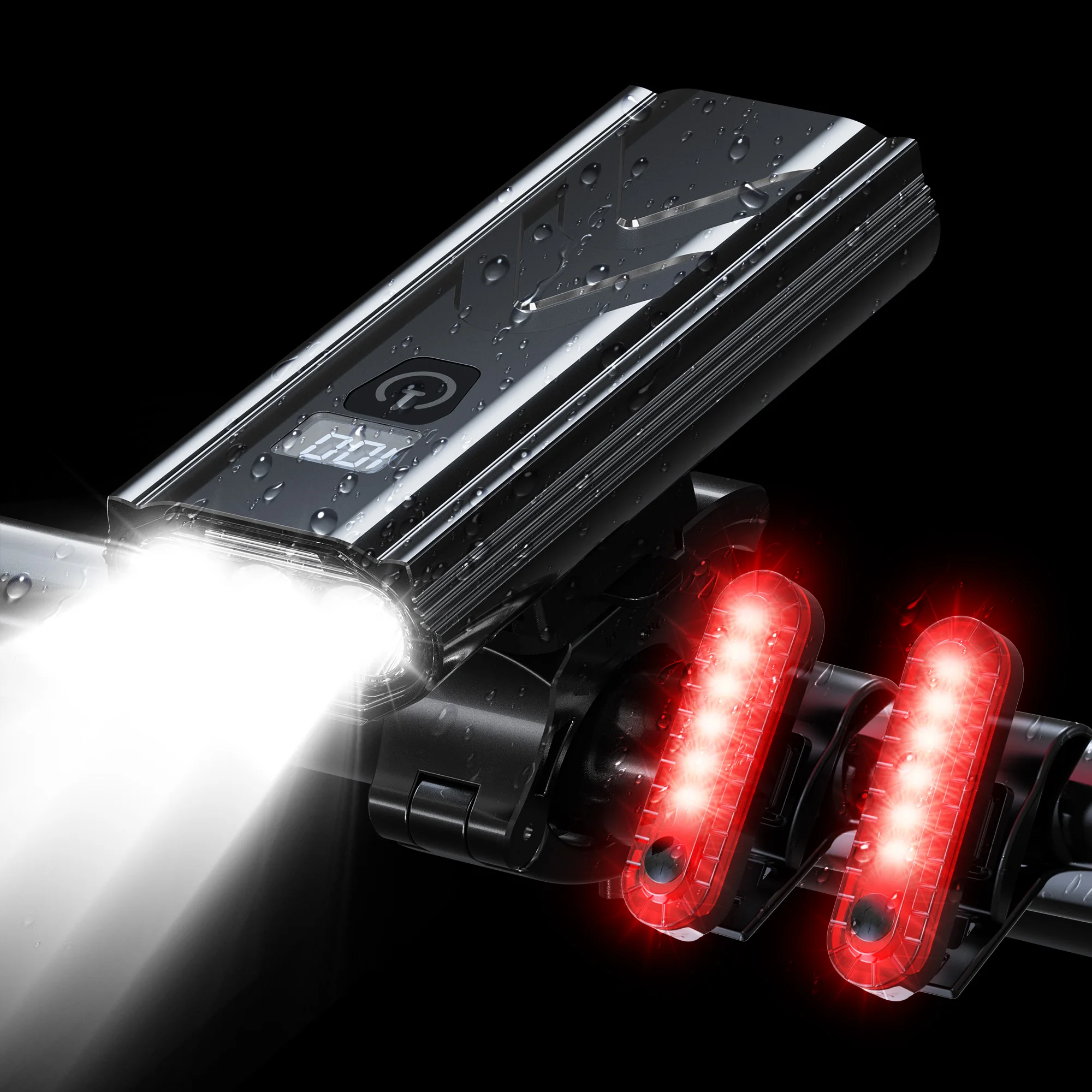 2024 New Bicycle LED Light 1000lm High Lumen Bright Night Bike Light USB Rechargeable Outdoor Sports Mountain Bike Accessories