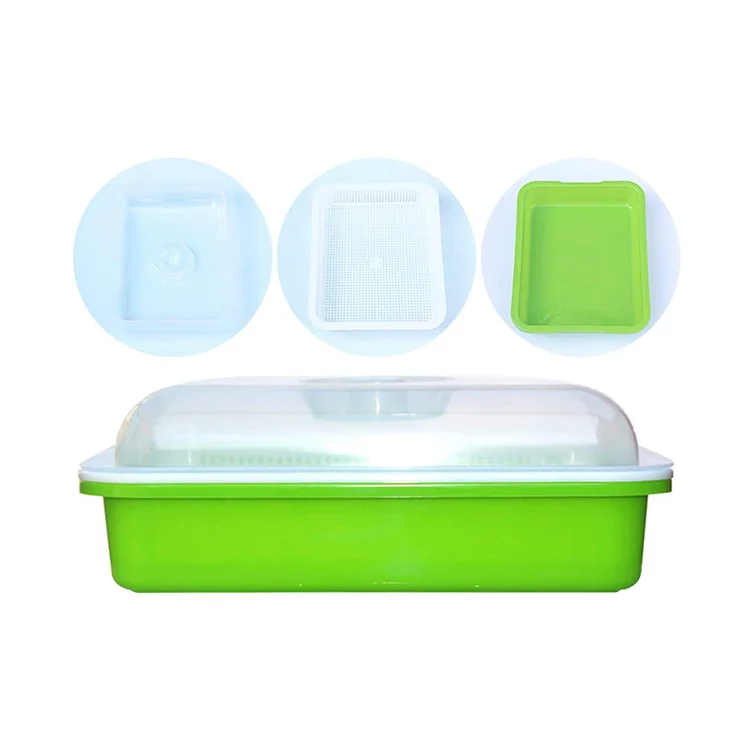 Hot selling plastic seedling tray seedling basin tray with internet rack plant vegetable germination tray