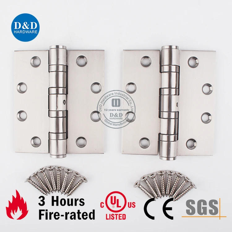 ANSI BHMA GRADE 1 UL10C listed Fire rated NRP Heavy Duty 4 Ball Bearing Hinges Commercial interior Door Butt Hinges