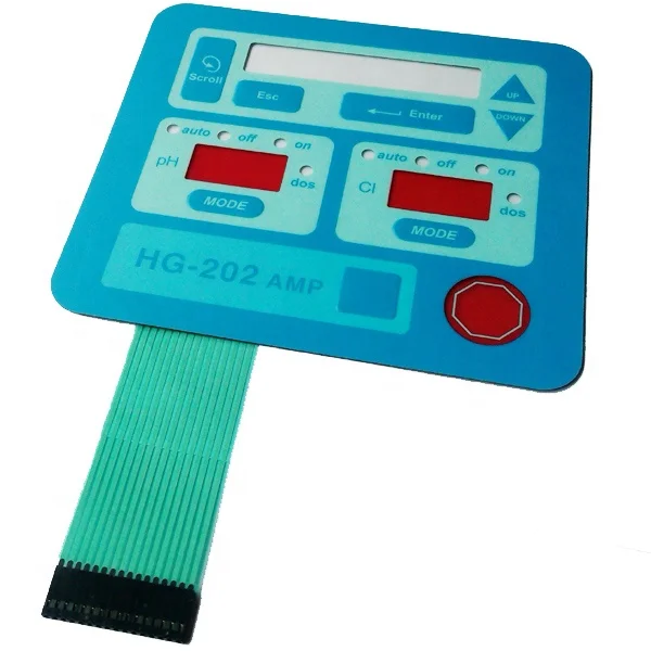 Hot Factory custom production Screen printed matt PET UV protective window IP65 waterproof membrane switch