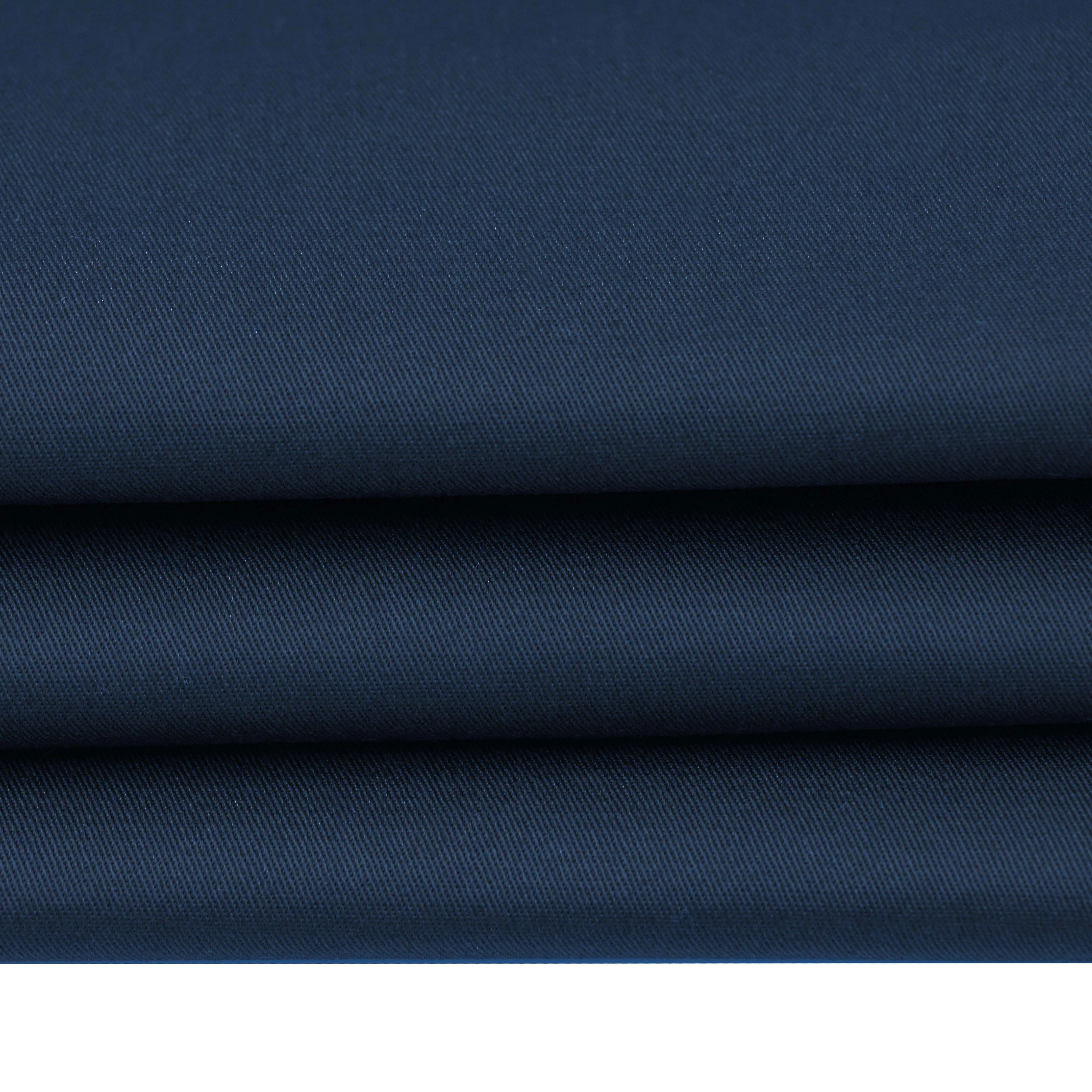 4-Thread Medium Thick High Density Left Twill Stretch Mercerization Cotton Fabric For Clothing Textile