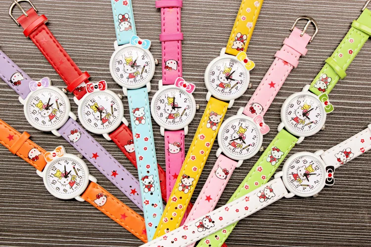 Новое поступление модные милые наручные часы Hello Kitty для