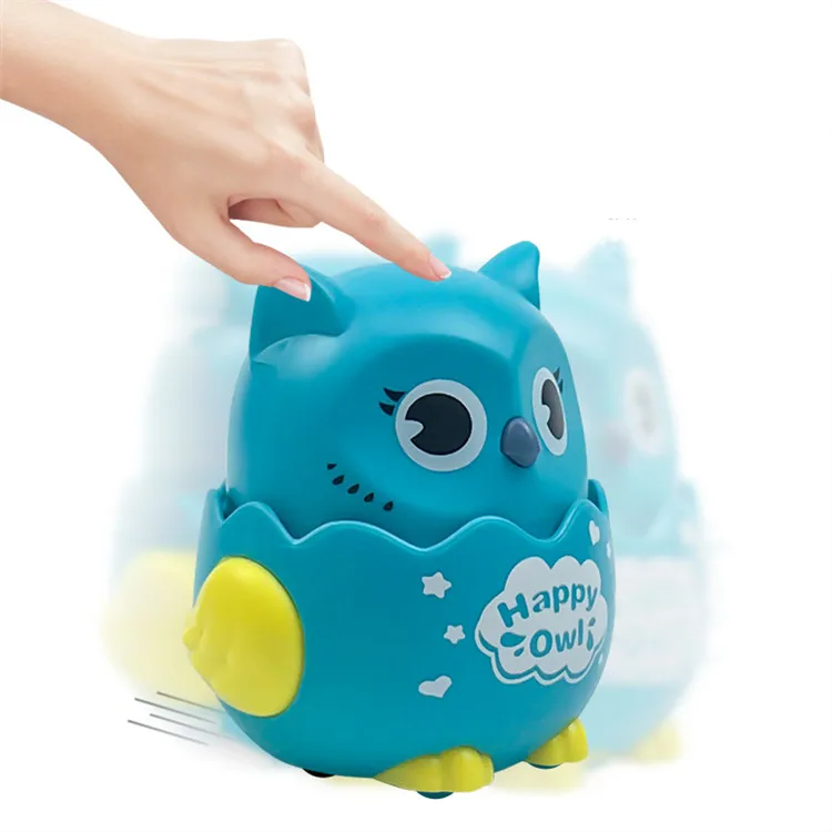 
Hot selling creative owl pull back press slip toy cute animal mini toys 