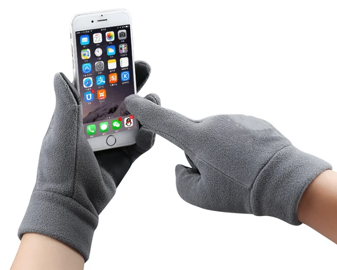 Plus velvet cold-proof warm polar fleece outdoor sports cycling mountaineering full finger gloves