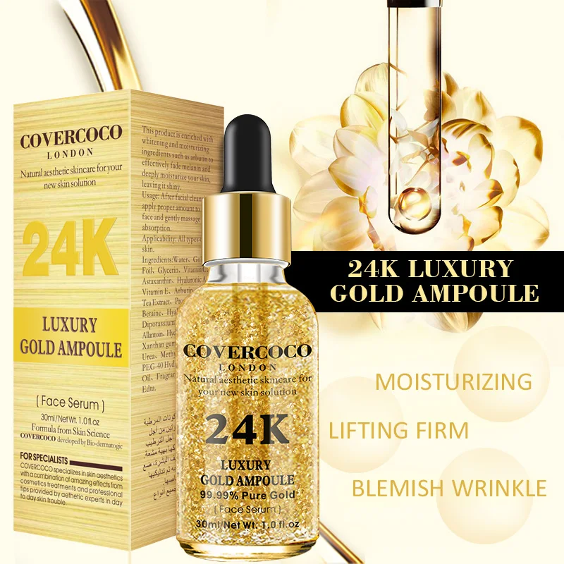 Beauty Personal Care 24k Gold Essence Organic SkinCare Hyaluronic Serum Skin Care Anti Aging Collagen Vegan Cosmetics Face Serum